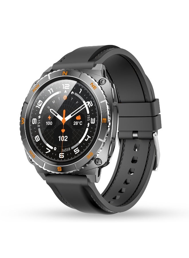 G-Tab GTR6 Smart Watch with Rotating Bezel, 1.43-Inch AMOLED Display, Bluetooth Calling, ChatGPT AI Assistant, Heart Rate & SpO₂ Monitoring, 100+ Sports Modes, IP68 Waterproof, Android & iOS Compatible - Image 1